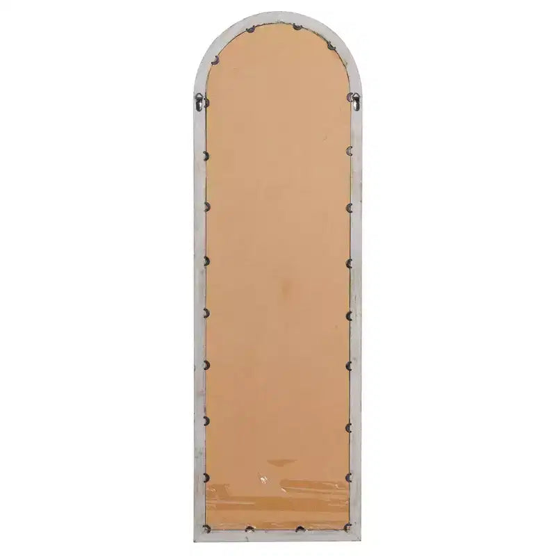 Specchio da terra ad arco marrone, con cornice a pannelli, 1 pannello