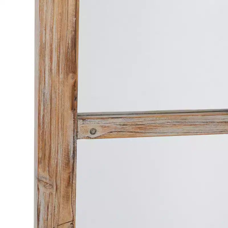 Specchio da terra ad arco marrone, con cornice a pannelli, 1 pannello