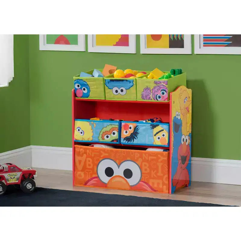 Organizzatore per giocattoli per bambini a 6 scomparti multicolore, 1 utente
