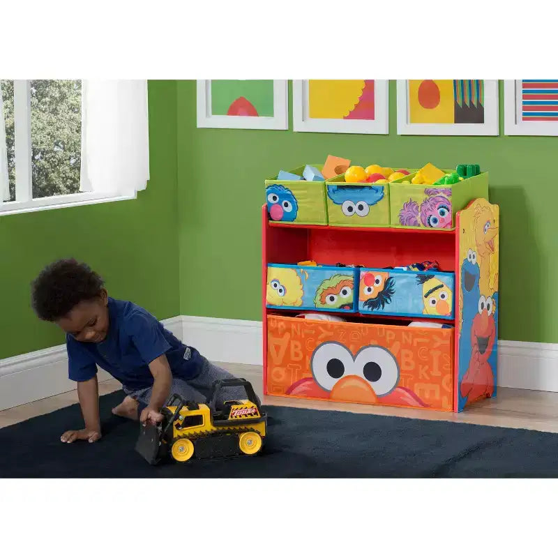 Organizzatore per giocattoli per bambini a 6 scomparti multicolore, 1 utente