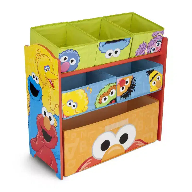Organizzatore per giocattoli per bambini a 6 scomparti multicolore, 1 utente