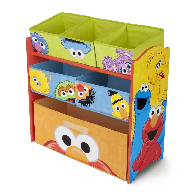 Organizzatore per giocattoli per bambini a 6 scomparti multicolore, 1 utente