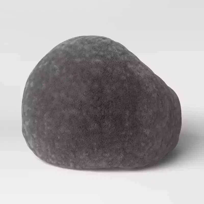 Pouf a sac grigio e peloso per 1, bambini