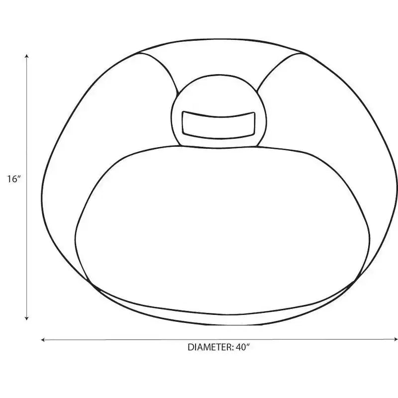 Pouf a sac grigio e peloso per 1, bambini