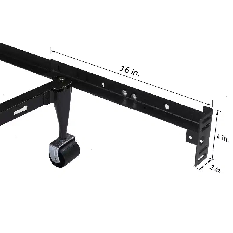 Staffe di estensione per pediera in metallo nero, per letto singolo/matrimoniale alla francese/matrimoniale/king, set da 2