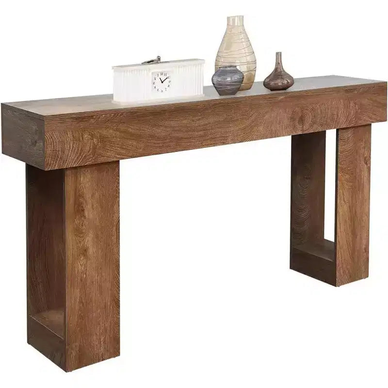 Consolle da fattoria rettangolare gialla