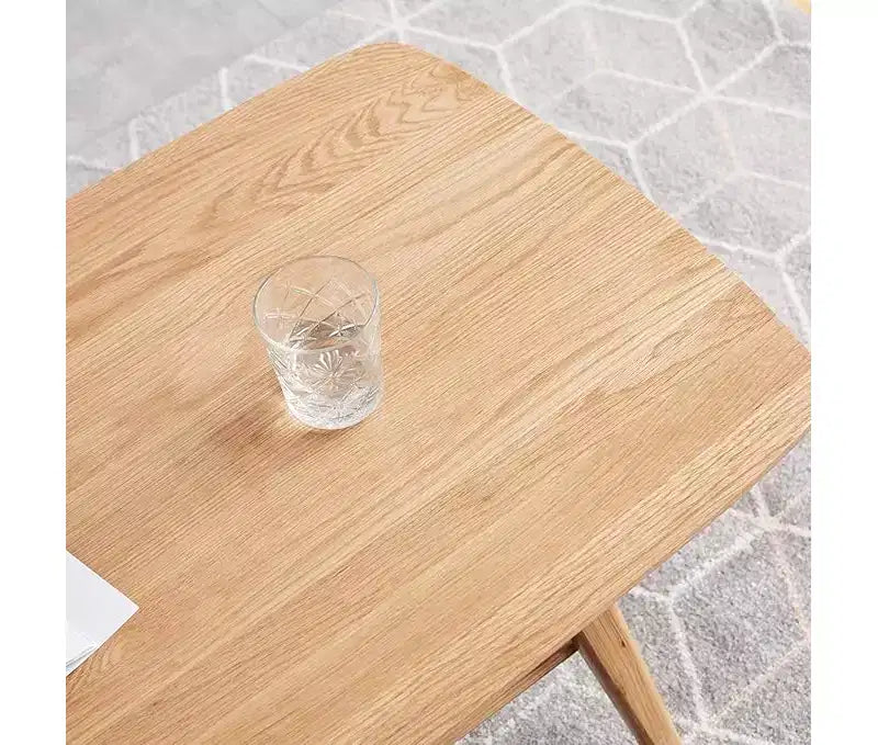 CuisinSmart Tavolino da Salotto, Tavolino da Caffè in Legno con Ripiano Contenitore, Tavolino Laterale Rettangolare dal Design Moderno e Minimalista con Gambe in Legno