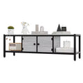GustoWave Industrial TV Stand for TV up to 65 inch, 58 TV Cabinet with 2 Storage Cabinets, Entertainment Center TV Console Table