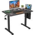 PexFix 40 x 24 Electric Standing Desk Walnut Desktop Height Adjustable Computer Desk Stand up Home Office Desk with Splice Board