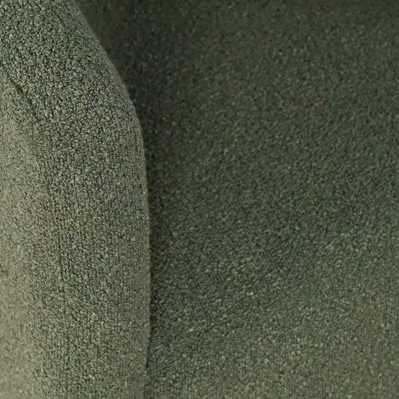 Sedia da pranzo imbottita con schienale curvo, nero/verde, a tre gambe, 1 posto