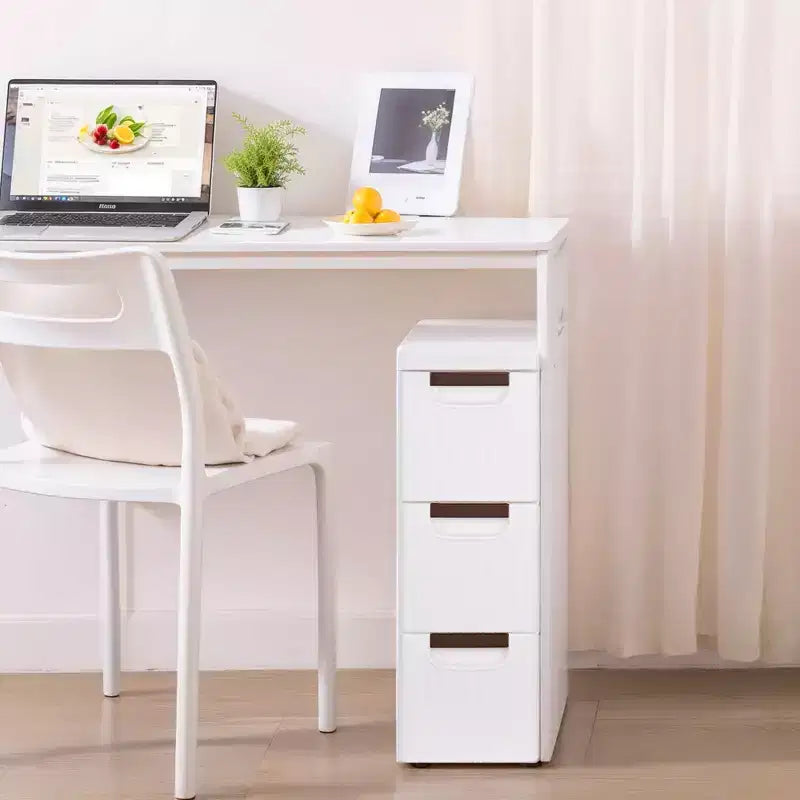Carrello Portatutto con Cassetti Bianchi su Ruote – Organizzatore Salvaspazio in Plastica con Rotelle