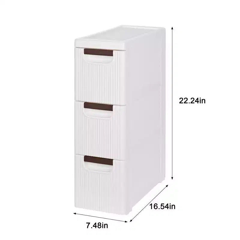Carrello Portatutto con Cassetti Bianchi su Ruote – Organizzatore Salvaspazio in Plastica con Rotelle