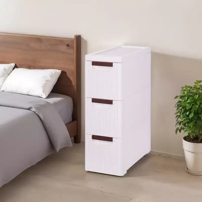 Carrello Portatutto con Cassetti Bianchi su Ruote – Organizzatore Salvaspazio in Plastica con Rotelle