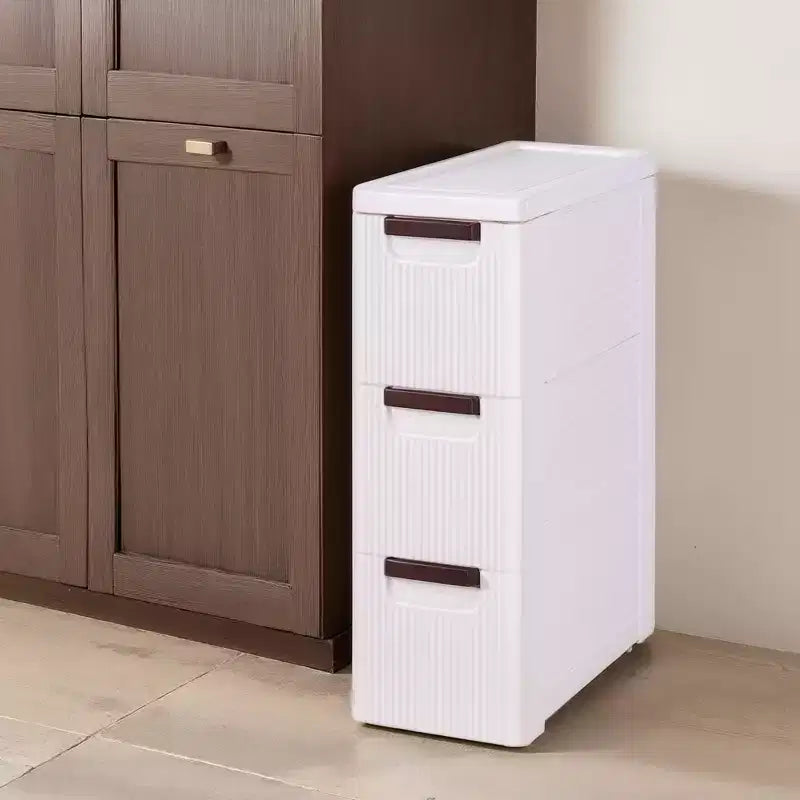 Carrello Portatutto con Cassetti Bianchi su Ruote – Organizzatore Salvaspazio in Plastica con Rotelle