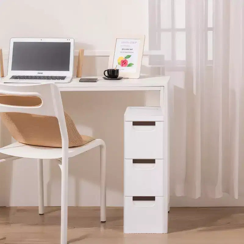 Carrello Portatutto con Cassetti Bianchi su Ruote – Organizzatore Salvaspazio in Plastica con Rotelle