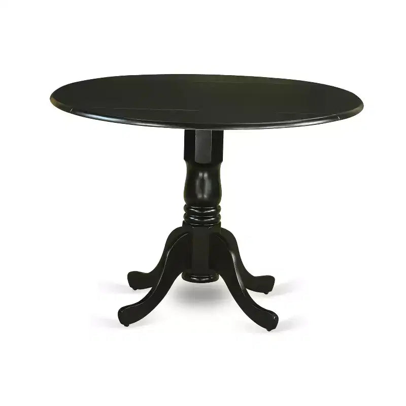 Set da pranzo rotondo nero, 3 pezzi, 2 posti a sedere
