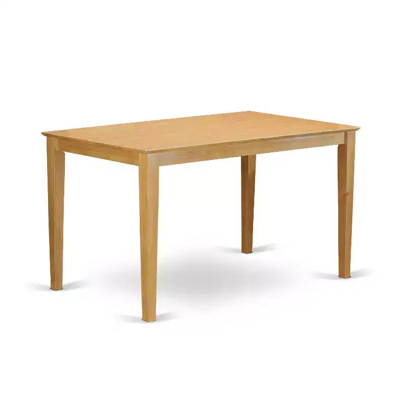 Set da pranzo rettangolare in rovere, 7 pezzi, 6 posti