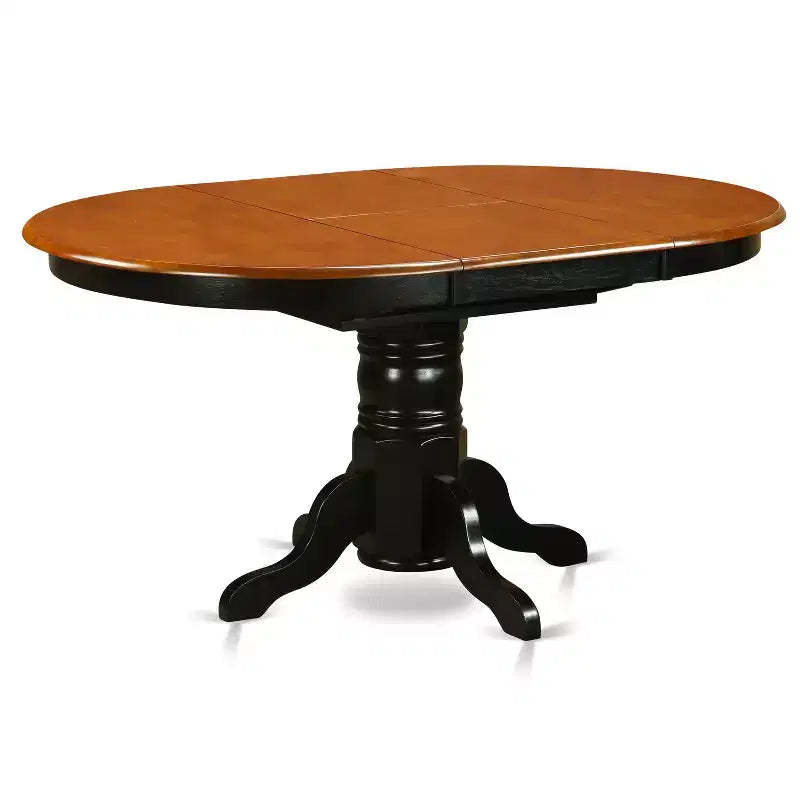 Set da pranzo allungabile ovale Cherry & Black, 6 posti, 7 pezzi