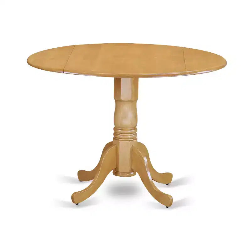 Set da Pranzo Tondo a Ribalta in Rovere per 2 Persone, 3 Pezzi
