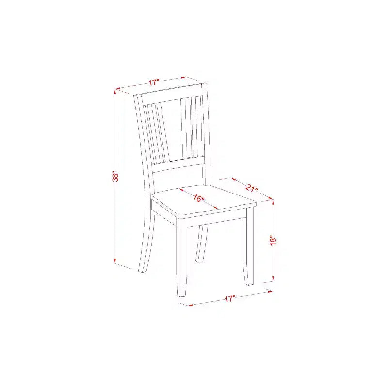 Set da pranzo rotondo in mogano da 5 pezzi, 4 posti a sedere