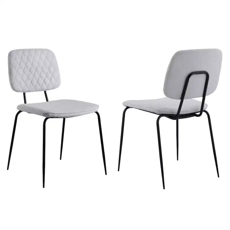 Chintaly Imports,Contemporary Diamond Stitch-Back Side Chair