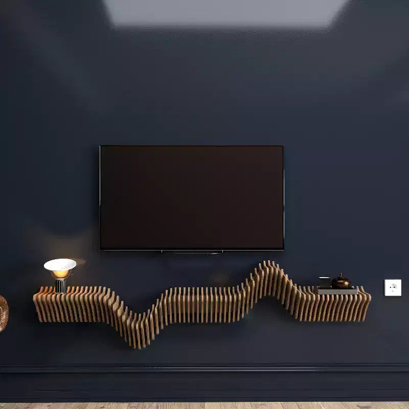 Mensola sospesa / porta TV parametrica ondulata marrone, uso individuale