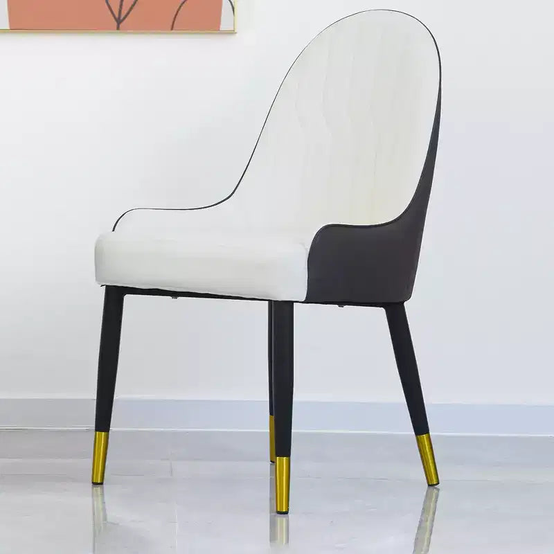 Sedia da pranzo imbottita senza braccioli Beige / Marrone scuro / Grigio / Arancione / Bianco, 1 posto