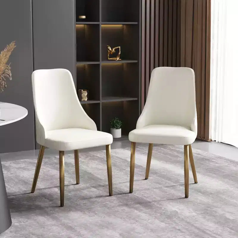 Sedia da pranzo imbottita senza braccioli Beige / Marrone scuro / Grigio / Arancione / Bianco, 1 posto