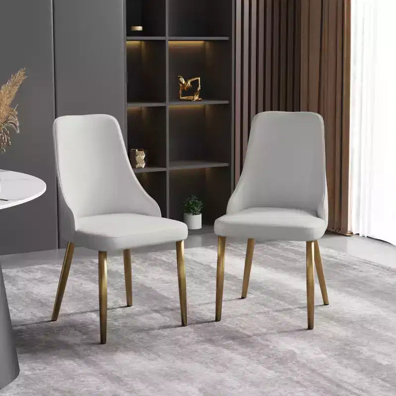 Sedia da pranzo imbottita senza braccioli Beige / Marrone scuro / Grigio / Arancione / Bianco, 1 posto