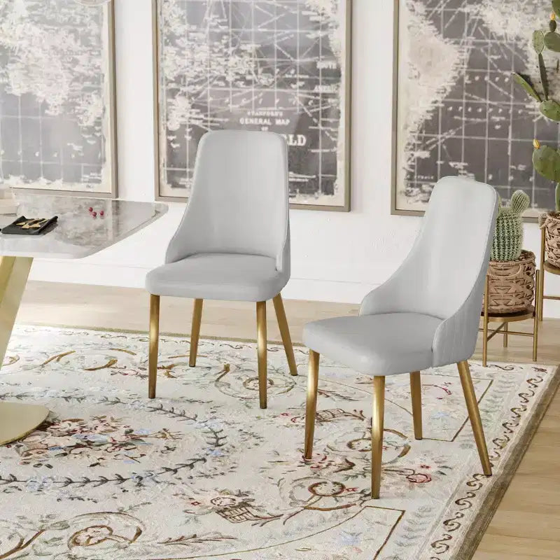Sedia da pranzo imbottita senza braccioli Beige / Marrone scuro / Grigio / Arancione / Bianco, 1 posto