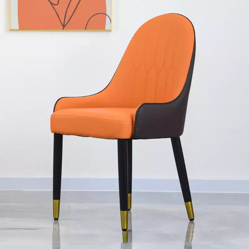 Sedia da pranzo imbottita senza braccioli Beige / Marrone scuro / Grigio / Arancione / Bianco, 1 posto