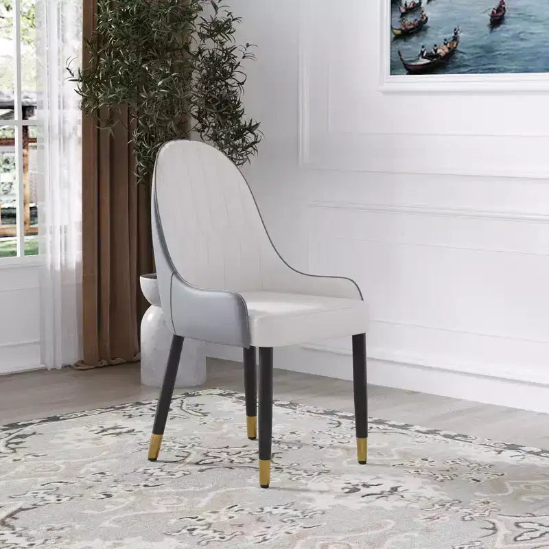 Sedia da pranzo imbottita senza braccioli Beige / Marrone scuro / Grigio / Arancione / Bianco, 1 posto