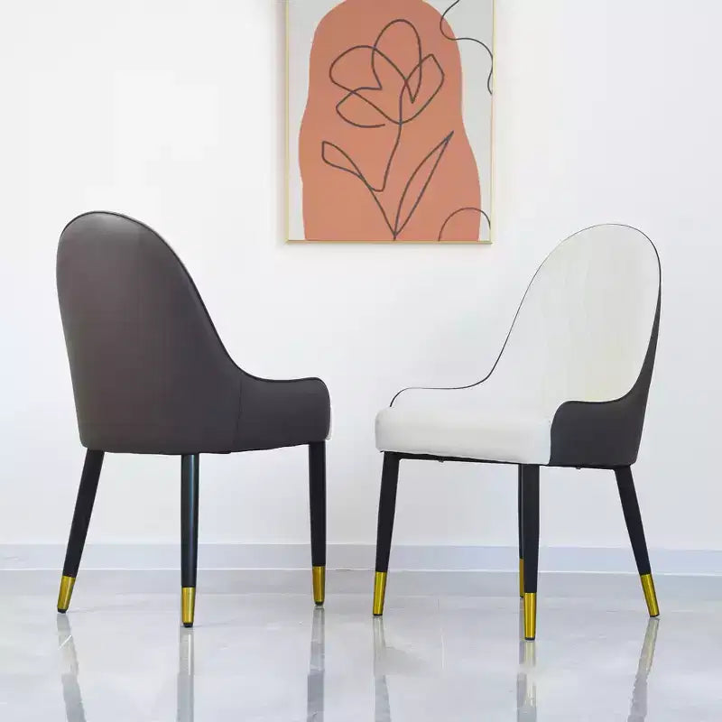 Sedia da pranzo imbottita senza braccioli Beige / Marrone scuro / Grigio / Arancione / Bianco, 1 posto