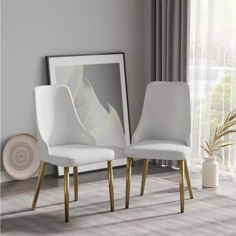 Sedia da pranzo imbottita senza braccioli Beige / Marrone scuro / Grigio / Arancione / Bianco, 1 posto