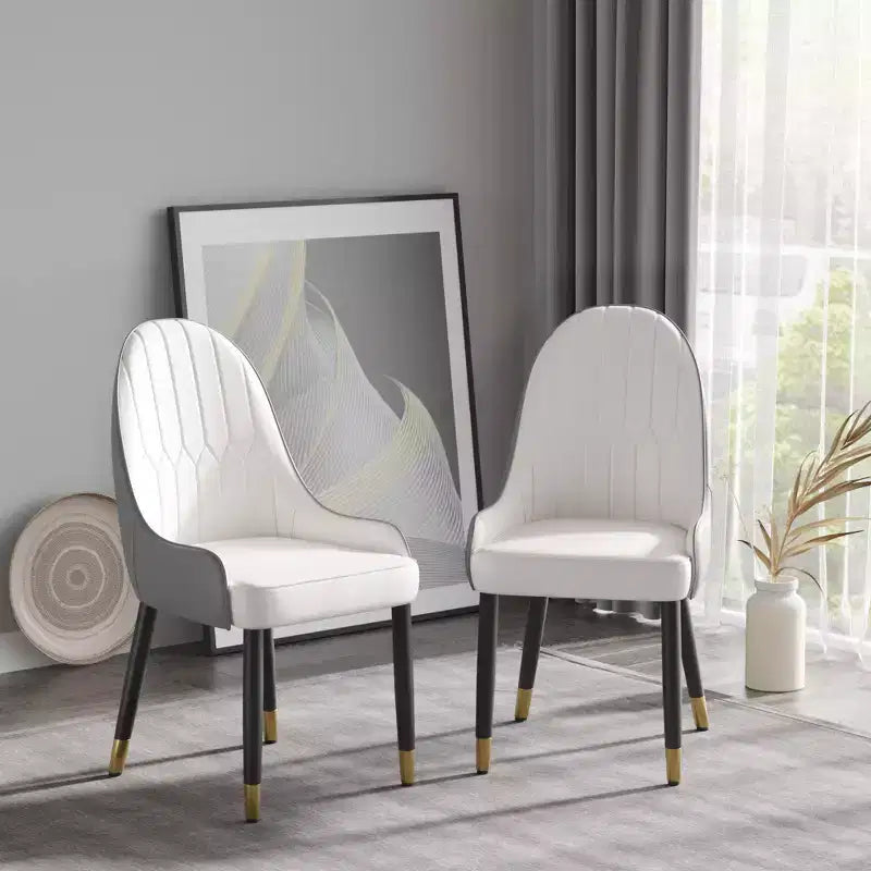 Sedia da pranzo imbottita senza braccioli Beige / Marrone scuro / Grigio / Arancione / Bianco, 1 posto