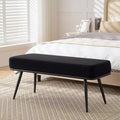 Bekrvio 43.3 Teddy Ottoman Bench,Entryway/Bed Bench End of Bed  Upholstered Padded Seat,Mid Century Modern for Living Room, Hallwa