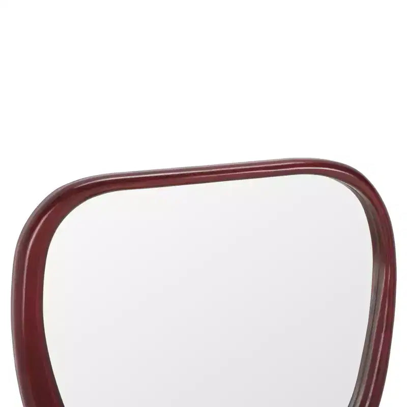 Specchio da parete con cornice in noce, singolo, 76 x 66,5 cm