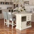 Set da pranzo in stile anticato, altezza bancone, 3 pezzi, 2 posti