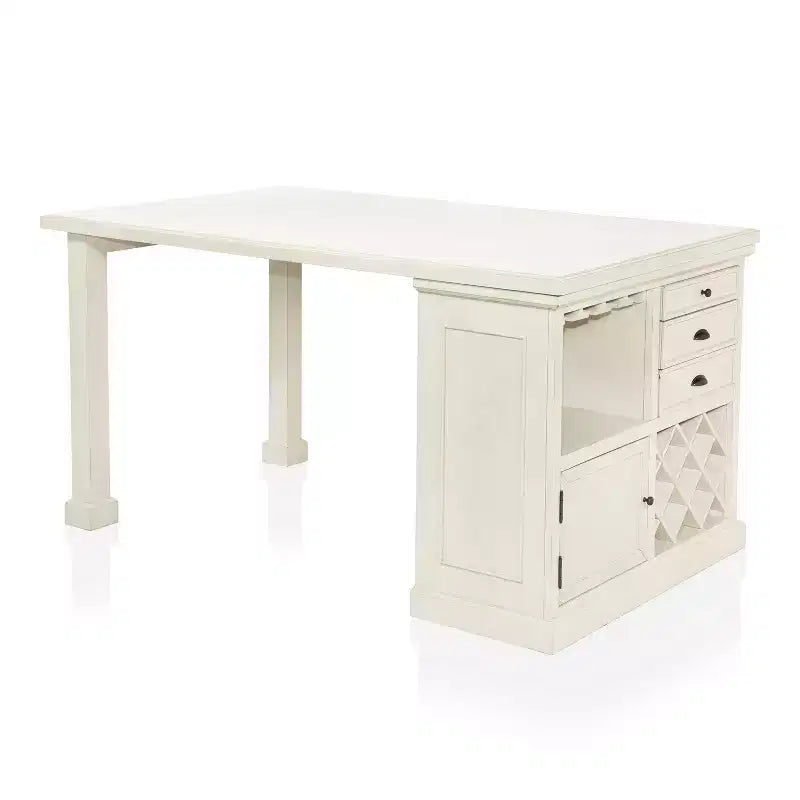Set da pranzo in stile anticato, altezza bancone, 3 pezzi, 2 posti