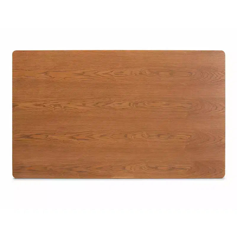 Set da pranzo moderno di metà secolo Odessa da 5 pezzi: tavolo in legno di gomma marrone e sedute imbottite, gambe curve, 4 posti, non allungabile