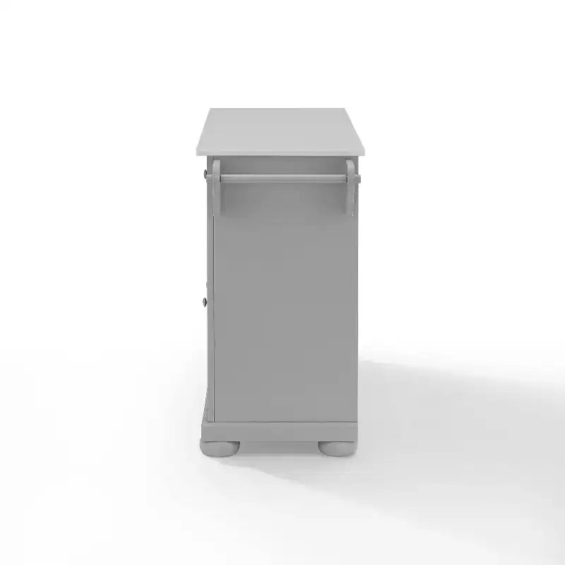 Carrello da Cucina con Isola e Ruote con Piano in Granito Grigio