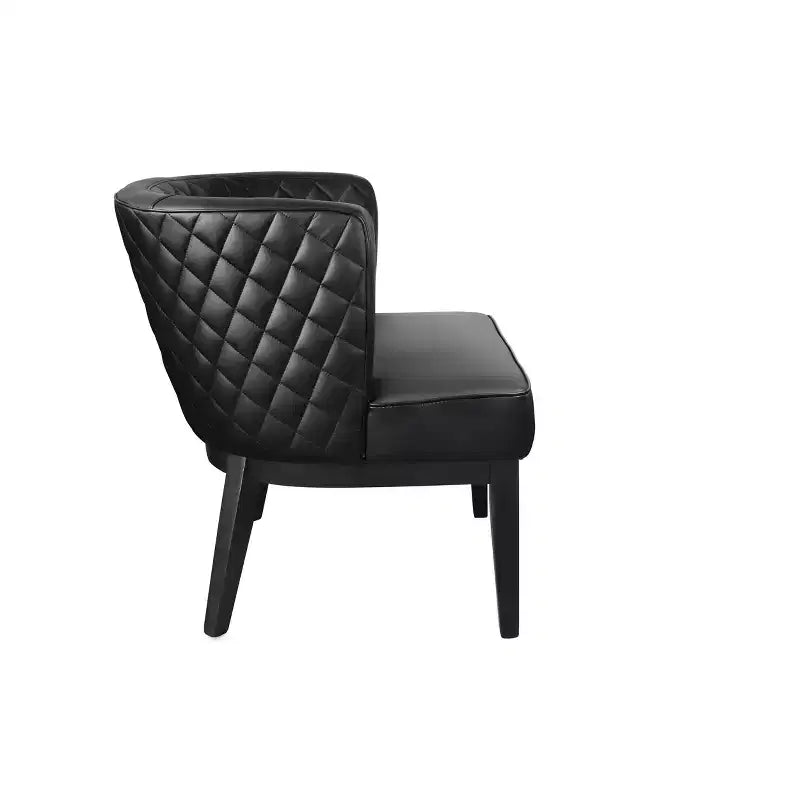 Poltrona in vinile trapuntato nero, 1 posto