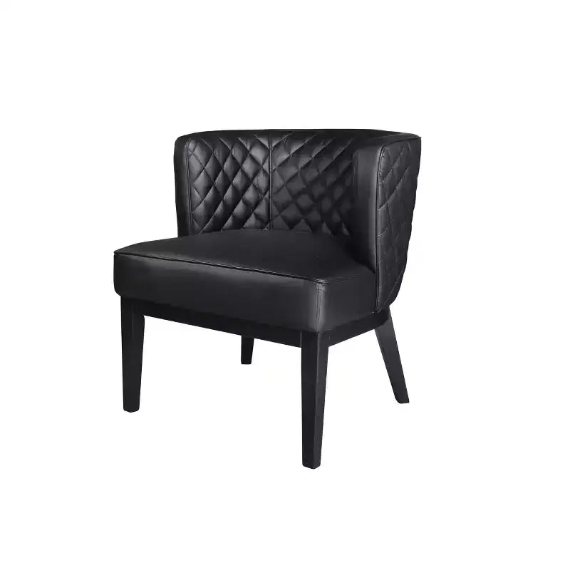 Poltrona in vinile trapuntato nero, 1 posto