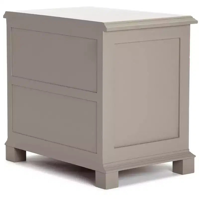 Mobiletto contenitore grigio a 2 ante in legno con ripiano fisso, montaggio 1 persona