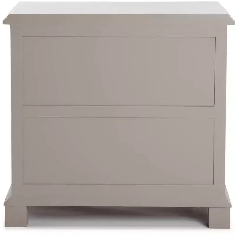 Mobiletto contenitore grigio a 2 ante in legno con ripiano fisso, montaggio 1 persona