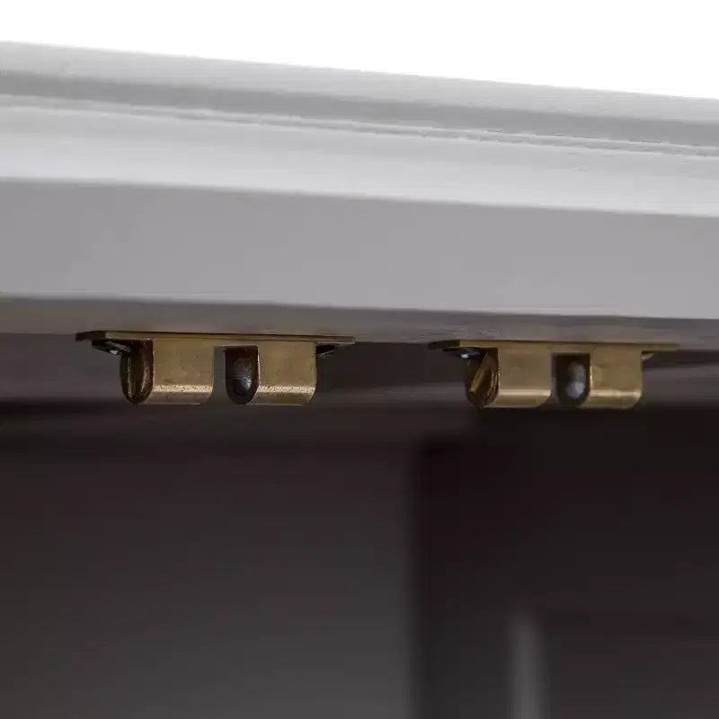 Mobiletto contenitore grigio a 2 ante in legno con ripiano fisso, montaggio 1 persona