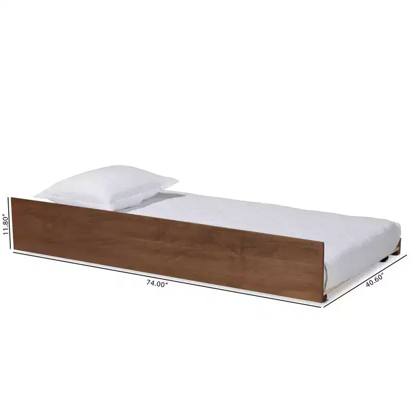Letto Estraibile Twin Noce Marrone – 1 Posto
