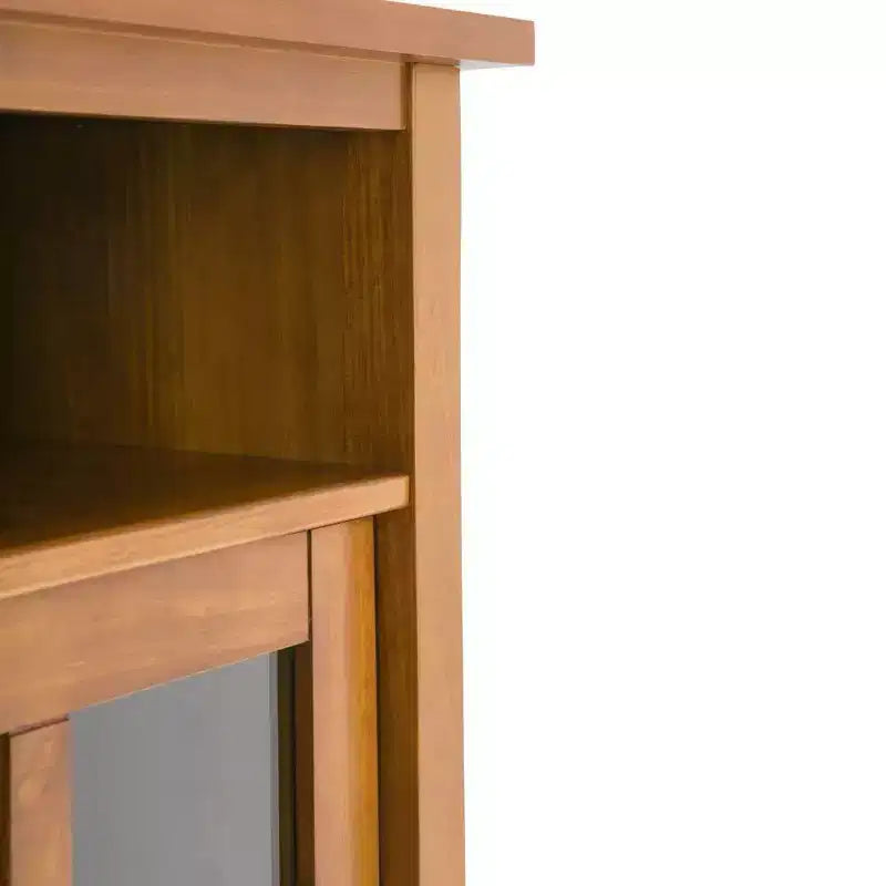 Mobile porta TV a 2 ante in pino naturale per 1 persona