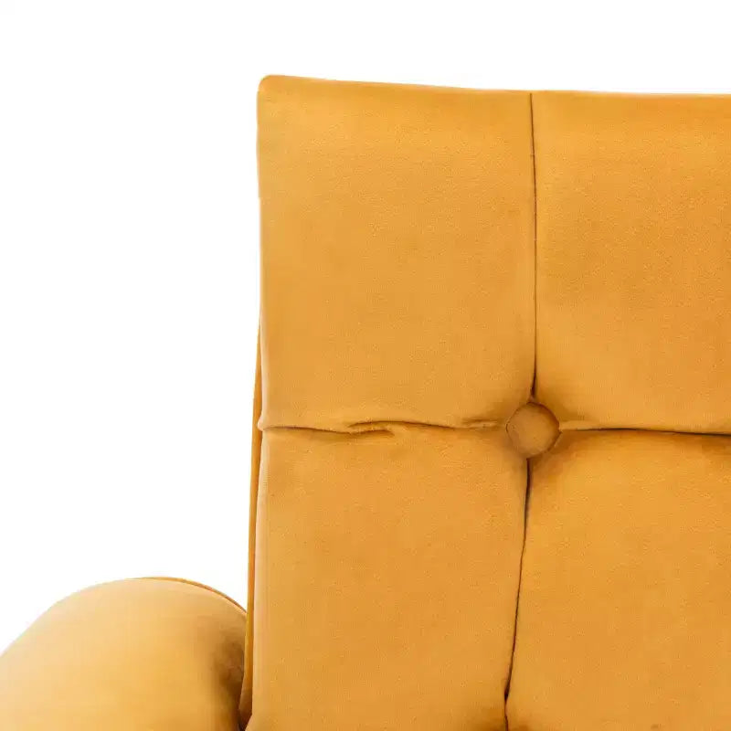 Poltroncina in velluto trapuntato, gambe in legno, seduta singola – Verde foresta / Giallo calendula / Grigio scisto / Blu ardesia