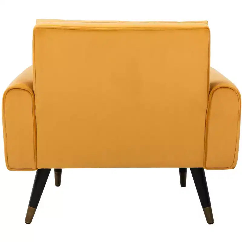 Poltroncina in velluto trapuntato, gambe in legno, seduta singola – Verde foresta / Giallo calendula / Grigio scisto / Blu ardesia